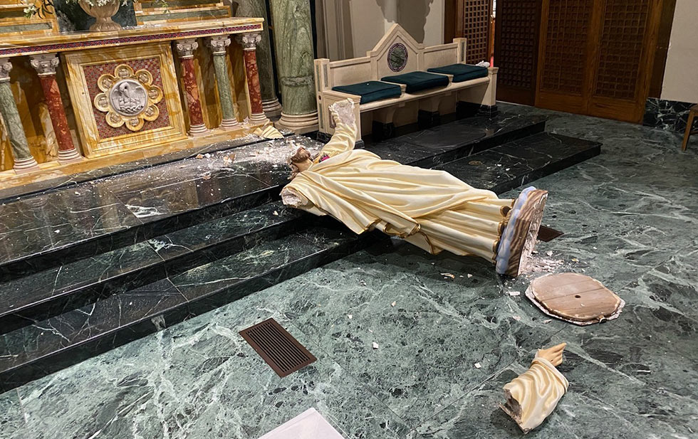 Photo of Destruyen el Sagrado Corazón en la Catedral de San Patricio