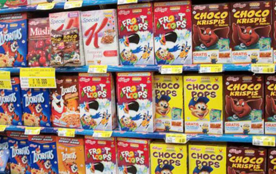 Decomisan 380 mil cajas de cereales Kellogg's por dibujos de personajes
