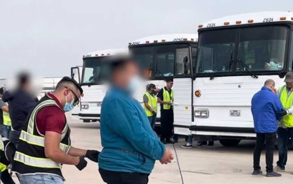 ICE operates several flights to transport migrants